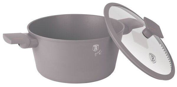 Kastrol s titanovým povrchem a poklicí 28 cm Taupe Collection