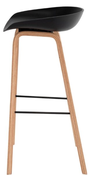 Černá plastová barová židle Somcasa Ronie 76 cm