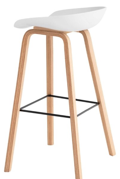 Bílá plastová barová židle Somcasa Ronie 76 cm