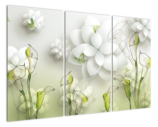 Moderní obraz - květy (120x80cm)
