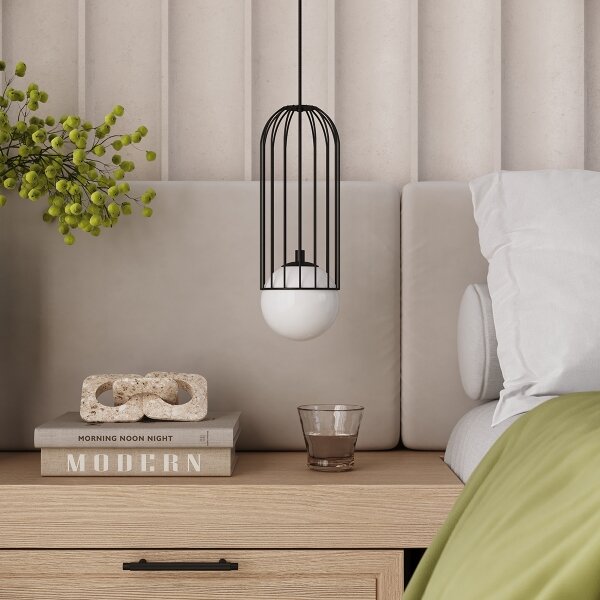 Sollux SL.1332 - Lustr na lanku BRINA 1xG9/8W/230V černá