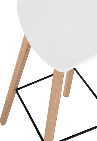 Bílá plastová barová židle Somcasa Ronie 76 cm