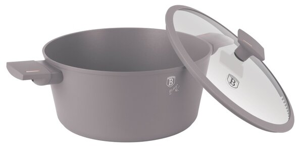 Kastrol s titanovým povrchem a poklicí 30 cm Taupe Collection
