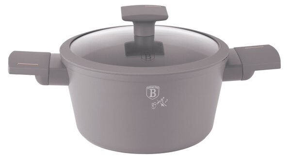 Kastrol s titanovým povrchem a poklicí 20 cm Taupe Collection