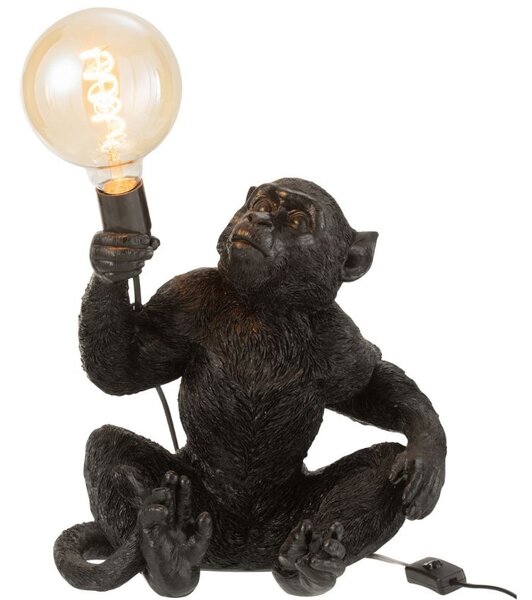 Černá stolní lampa J-line Monkoi