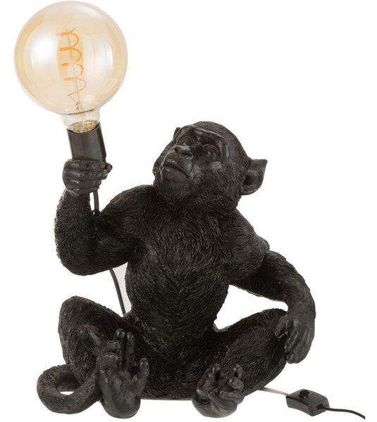 Černá stolní lampa J-line Monkoi