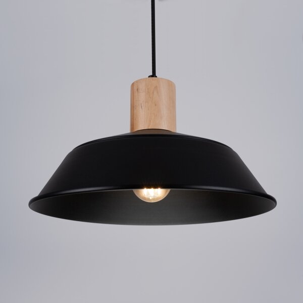 Sollux SL.1322 - Lustr na lanku FANO 1xE27/15W/230V pr. 34 cm černá