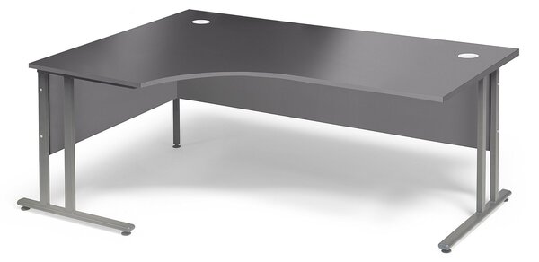 AJ Produkty Psací stůl FLEXUS, levý, 1800x1200 mm, šedá