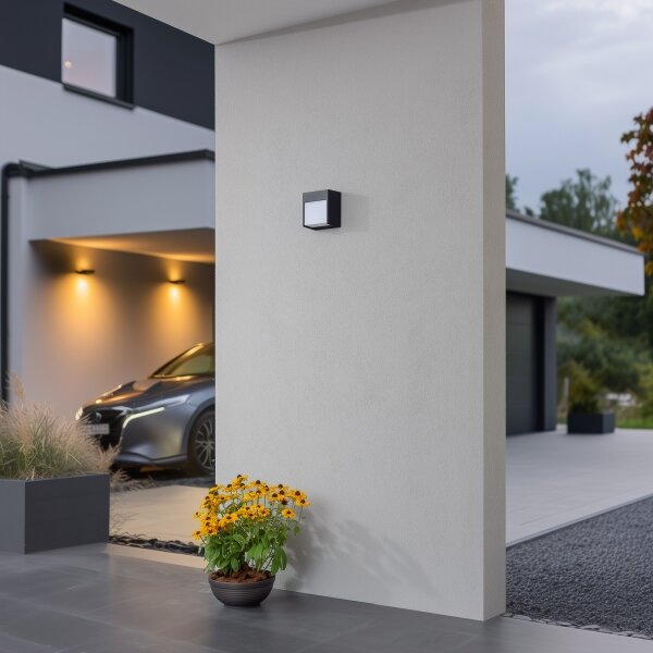 Brilagi - LED Venkovní nástěnné svítidlo TERNI LED/12W/230V antracit IP44
