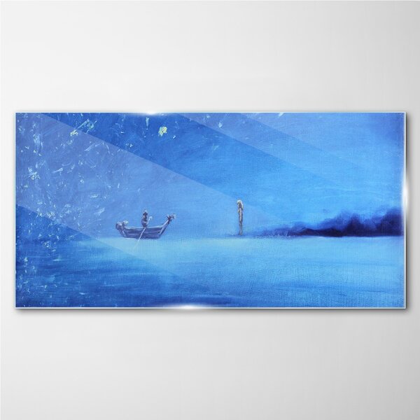 Obraz na skle Obraz na skle Abstrakce mořská noc