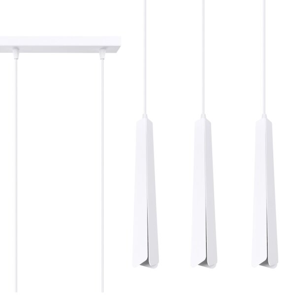 Sollux SL.1399 - Lustr na lanku PRYSM 3xG9/8W/230V bílá