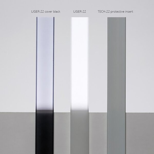 Difuzor KLUŚ LIGER-22 pro LED hliníkové profily Barva: Černý, Délka: 1m