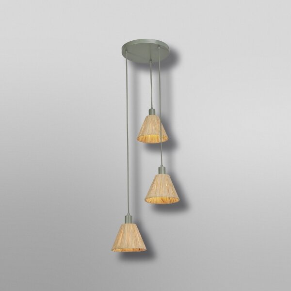 Ledvance - Lustr na lanku DECOR RAFFIA 3xE27/15W/230V rafie