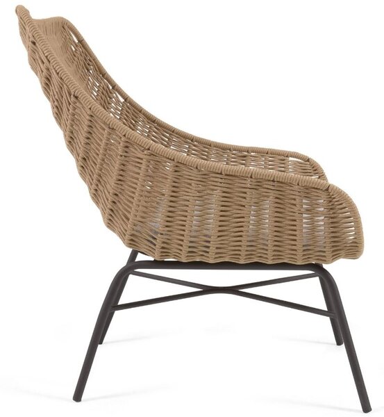 Béžové zahradní křeslo s výpletem Kave Home Abeli