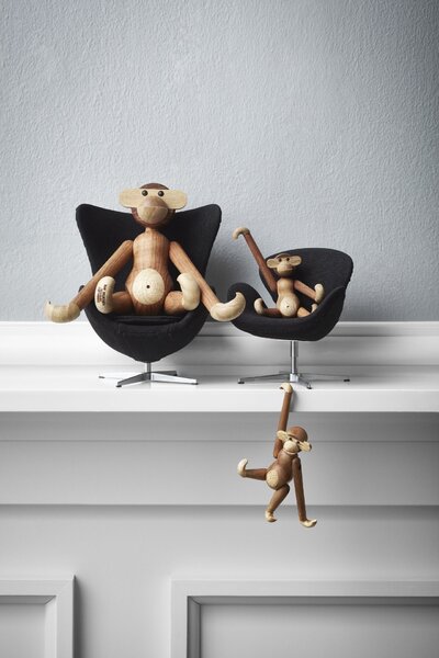 Dřevěná opička Monkey Mini Teak Limba 9,5 cm
