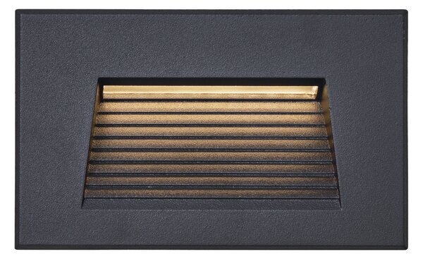 Moderní zapuštěné nástěnné svítidlo černé 11,5 cm vč. LED IP65 - Trem