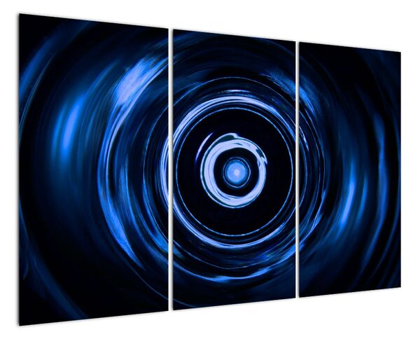 Modrý abstraktní obraz (120x80cm)