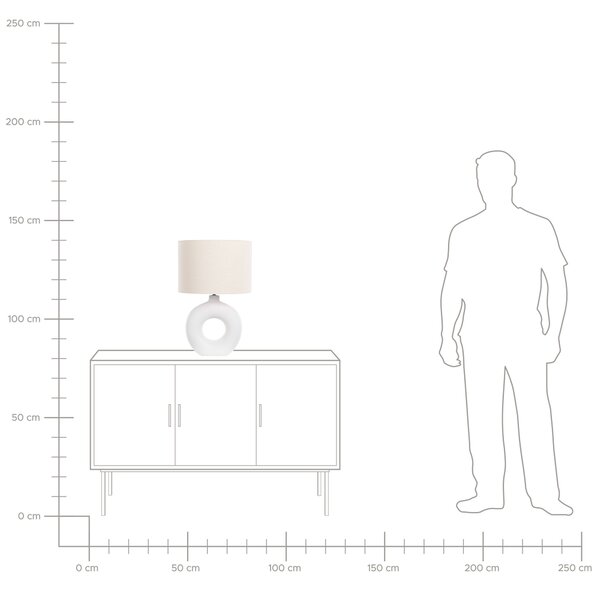 Stolní lampa VENTA Keramika Bílá