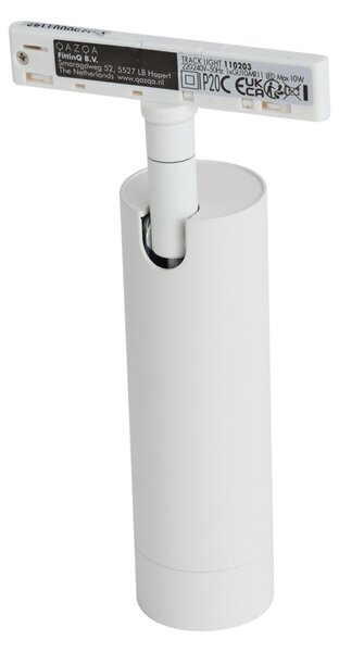 Moderní bílý reflektor pro 1fázový kolejnicový systém GU10 35mm - Slimline Uzzy