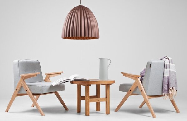 Nordic Design Hnědo měděné kovové závěsné světlo Liss 50 cm