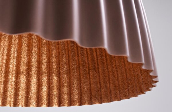 Nordic Design Hnědo měděné kovové závěsné světlo Liss 50 cm