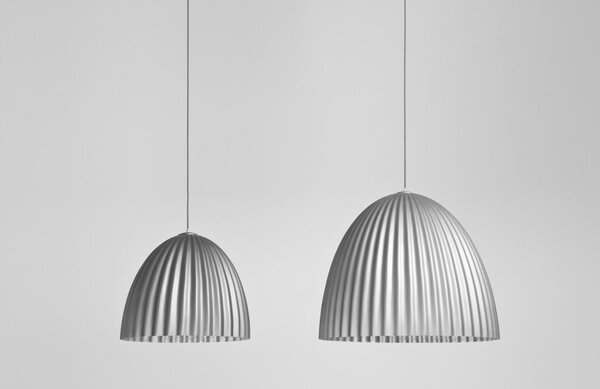 Nordic Design Stříbrné kovové závěsné světlo Liss 50 cm