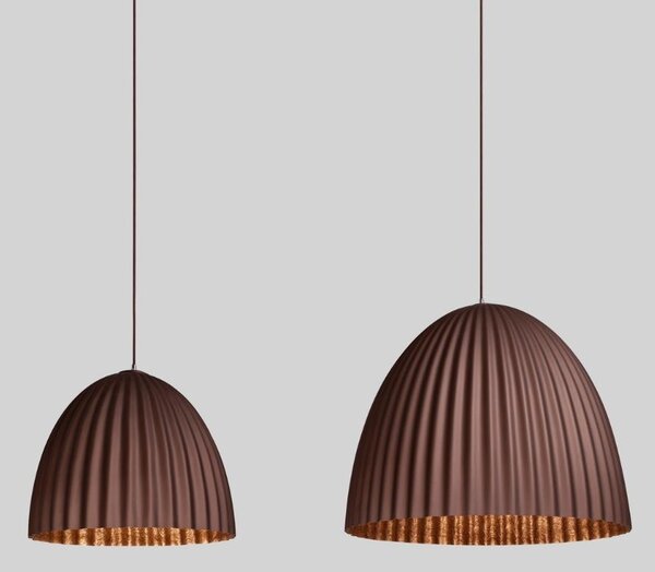 Nordic Design Hnědo měděné kovové závěsné světlo Liss 50 cm