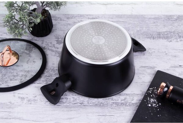 Kastrol s poklicí s mramorovým povrchem 24 cm Black Rose Collection