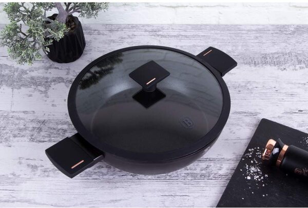 Pánev hluboká s poklicí s titanovým povrchem 28 cm Monaco Collection
