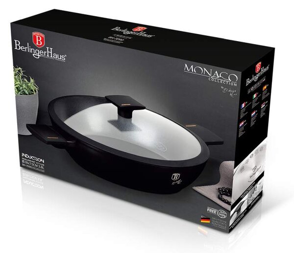 Pánev hluboká s poklicí s titanovým povrchem 28 cm Monaco Collection