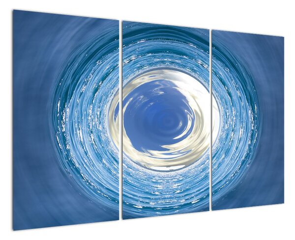Moderní obraz - modrá abstrakce (120x80cm)
