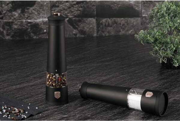 Mlýnek na pepř a sůl elektrický sada 2 ks Black Rose Collection