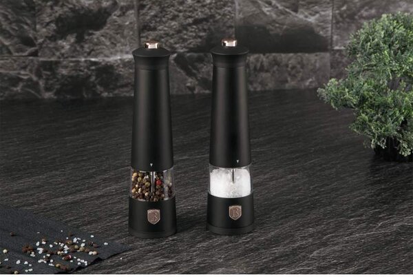 Mlýnek na pepř a sůl elektrický sada 2 ks Black Rose Collection