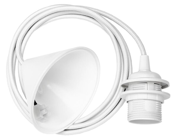 Bílý textilní napájecí kabel ke světlům UMAGE Cord 210 cm