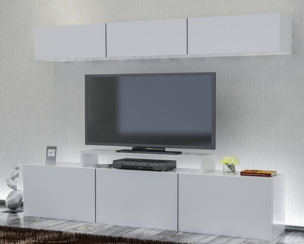 Obývací stěna Livingo (bílá). Akce -25%