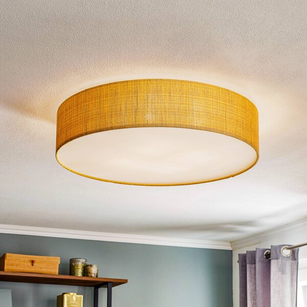 Nowodvorski Lighting Stropní světlo Turda, Ø 65 cm, zlaté, stmívatelný, Mosaz / zlato, Obývací pokoj / jídelna, Textil / tkanina / hedvábí, Moderní