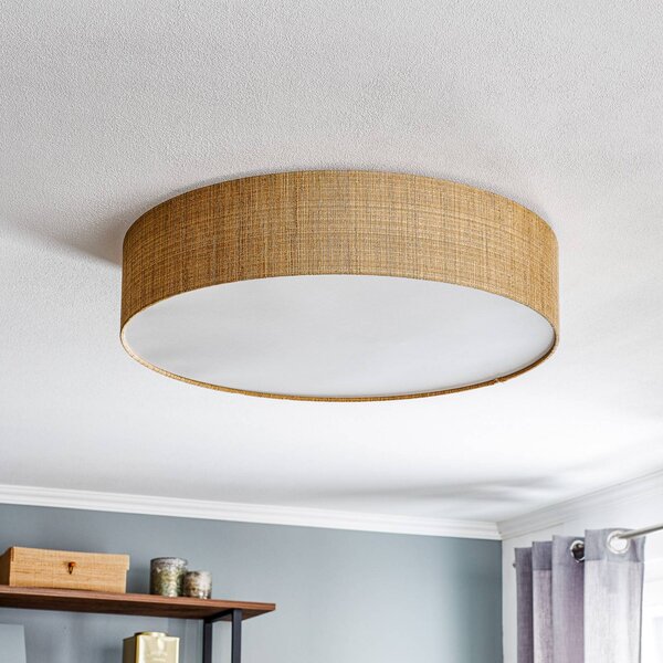 Nowodvorski Lighting Stropní světlo Turda, Ø 65 cm, zlaté, stmívatelný, Mosaz / zlato, Obývací pokoj / jídelna, Textil / tkanina / hedvábí, Moderní