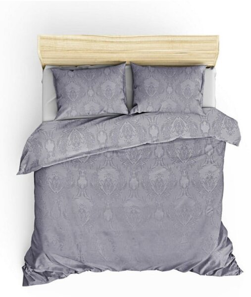 Šedý bavlněný set přehozu a povlaků na polštář na dvoulůžko 240x260 cm Beste – Mijolnir