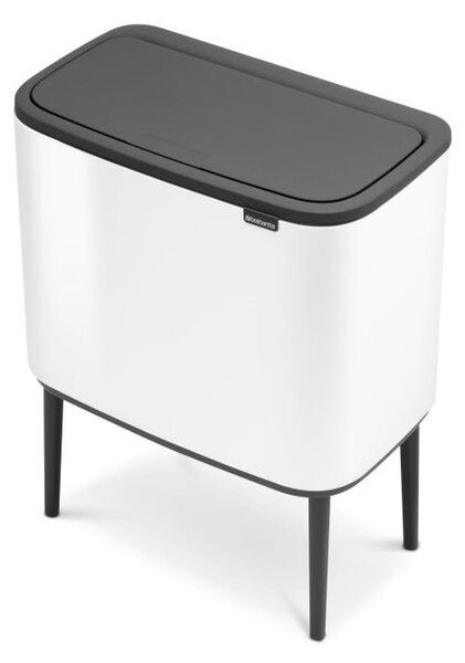 Bílý dotykový ocelový odpadkový koš na tříděný odpad 3x11 l Bo Touch Bin – Brabantia