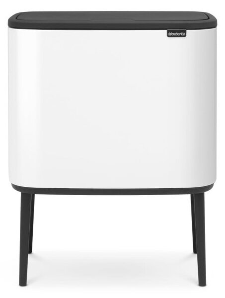 Bílý dotykový ocelový odpadkový koš na tříděný odpad 3x11 l Bo Touch Bin – Brabantia