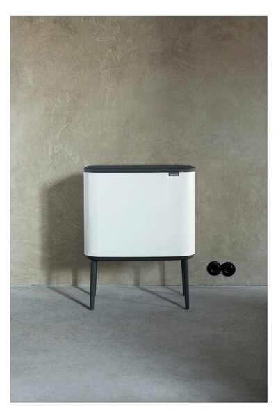 Bílý dotykový ocelový odpadkový koš na tříděný odpad 3x11 l Bo Touch Bin – Brabantia