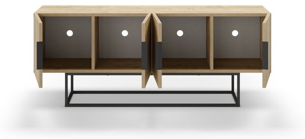 TV stolek v dekoru dubu v přírodní barvě 140x55 cm Titan – Marckeric