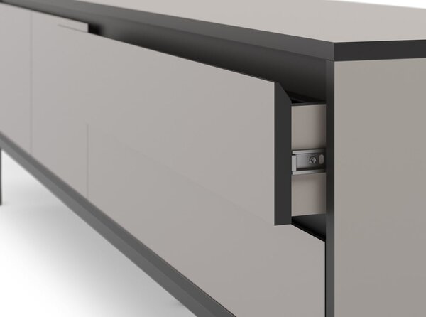 Šedo-béžový TV stolek 180x55 cm Lorenza – Marckeric