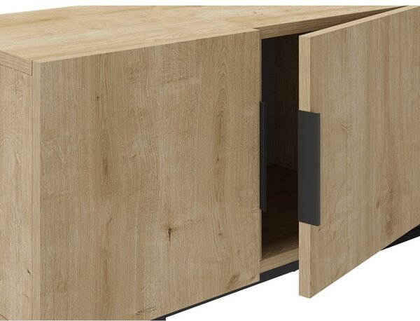 TV stolek v dekoru dubu v přírodní barvě 140x55 cm Titan – Marckeric