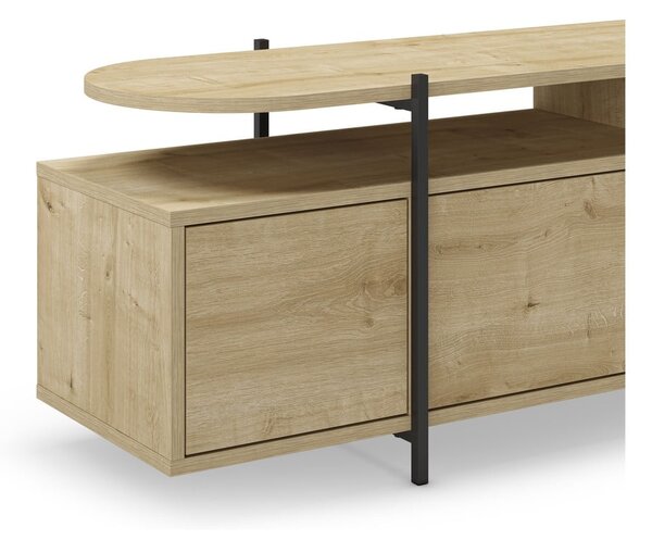 TV stolek v dekoru dubu v přírodní barvě 160x48 cm Hinoa – Marckeric