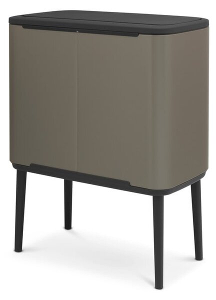 Šedý dotykový ocelový odpadkový koš na tříděný odpad 11+23 l Bo Touch Bin – Brabantia
