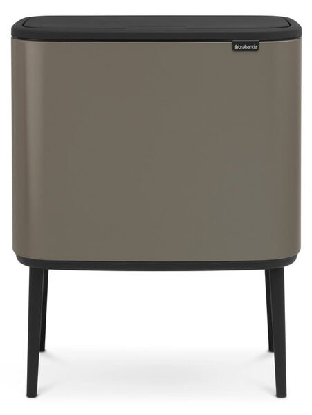 Šedý dotykový ocelový odpadkový koš na tříděný odpad 11+23 l Bo Touch Bin – Brabantia