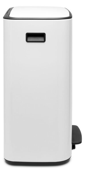 Bílý nášlapný ocelový odpadkový koš na tříděný odpad 2x30 l Bo – Brabantia