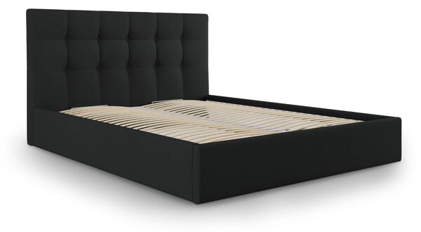 Černá dvoulůžková postel Mazzini Beds Nerin, 160 x 200 cm