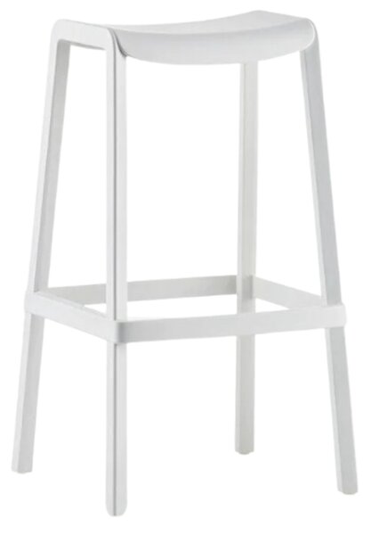 Pedrali Bílá plastová barová stolička Dome 267 65 cm